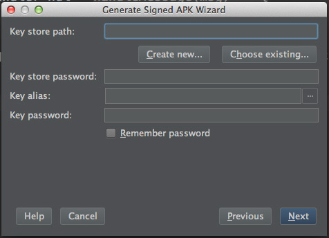 Generate signed apk key wizard is buggy 1